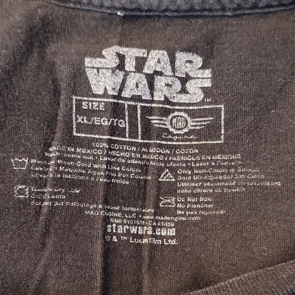 Star Wars Black Tee with Colorful Darth Vader Design - Picture 2 of 4